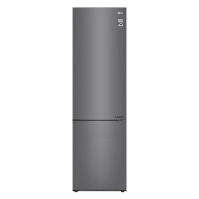 Холодильник LG, отдельностоящий, ВхШхГ 2030х595х682 мм, объем 384 (277+107) л, внутренний LED дисплей, Total No Frost, LED освещение, зона свежести, технология DoorCooling, инверторный компрессор, энергоэффективность А+, цвет темный графит