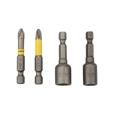 Набор бит и головок REXANT KR-92-0461, PH2/PZ2/8/10 мм, 50 мм, S2