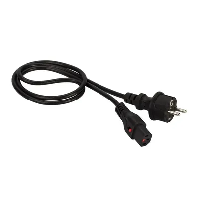 Кабель питания системного блока Lanmaster LAN-PP13L/SH-2.0-BK (Schuko с блокировкой - C13, 3х0.75мм?, 250В, 10A, черный, 2м)
