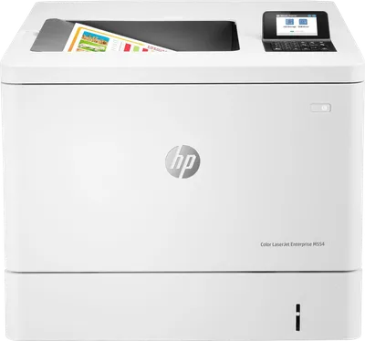 Принтер лазерный HP Color LaserJet Enterprise M554dn (7ZU81A), A4, цветной, печ. до 33 стр/мин., 600 x 600 dpi, USB, RJ-45, Air Print, Mopria