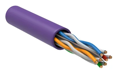 Кабель витая пара ITK LC1-C604-126, U/UTP кат.6, 4×2×23AWG, LSZH, 305 м, фиолетовый