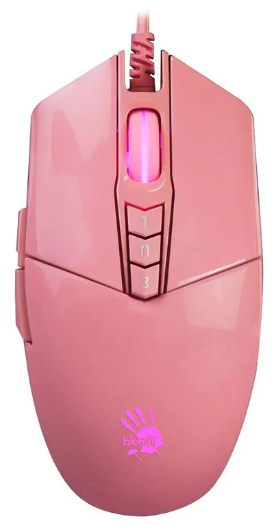 <087836> Мышь проводная A4Tech Bloody P91S ACTIVATED 8000dpi черный/розовый [P91S PINK ACTIVATED]