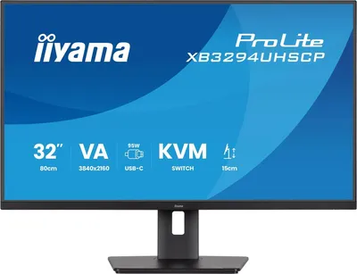 Монитор IIYAMA ProLite XB3294UHSCP-B1, 32", VA, 3440x2160, 75Hz