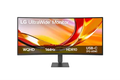 Монитор 34 LG 34U640B-B, VA, 21:9, 3440x1440, 5ms, 300cd, 144Hz, HDMIx2+DP+USB-C, HAS Curved 1800R black, Ex (незначительное повреждение коробки)