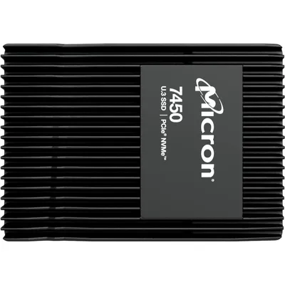 Серверные твердотельные накопители/ Micron SSD 7450 MAX, 12800GB, U.3(2.5" 15mm), NVMe, PCIe 4.0 x4, 3D TLC, R/W 6800/5600MB/s, IOPs 1 000 000/410 000, TBW 70000, DWPD 3 (12 мес.)