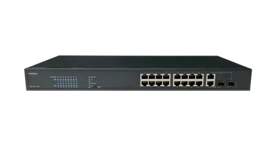 Неуправляемый стоечный 16 портовый PoE коммутатор POWERTONE PUS-CC16L-250R с изоляцией портов