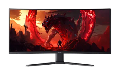 Монитор/ ACER Nitro XZ340CURX2bmiipphx 34'', ZeroFrame, Curved 1500R, Black, 21:9, VA, 3440x1440, 1 (VRB)ms, 350cd, 200Hz, 2xHDMI(2.1) + 2xDP(1.4) + SPK + Audio Out, Speakers 5Wx2, sync: FreeSync Premium, hdr: HDR 10, hadj 100 Vesa:100x100