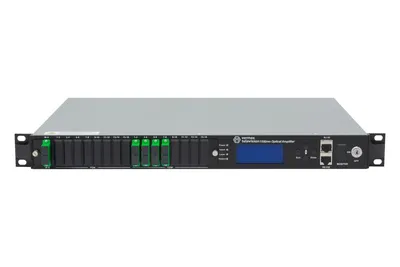 Оптический усилитель VERMAX для сетей КТВ, 2 входа, 8*17dBm выход, RT1, 1U