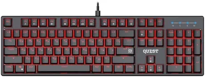 Клавиатура Defender Gk-596 механическая черный USB for gamer LED (45596) кабель 1.5м
