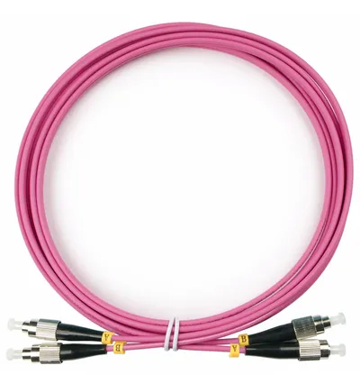 Оптический патч-корд duplex FC-FC 50/125 MM Cabeus FOP-50-OM4-FC-FC-3m 3 метра маджента LSZH