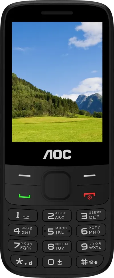 Мобильный телефон AOC 280 A черный моноблок 2Sim 2.8" 240x320 RTOS 0.3Mpix GSM900/1800 FM microSD max32Gb