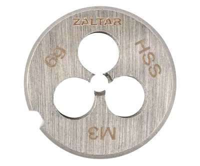 Плашка резьбонарезная ZALTAR ZA-10401, HSS, DIN 223 B, M3x0.5