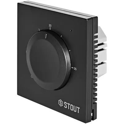 Термостат STOUT STE-2001-110720, теплый пол, 16А, черный