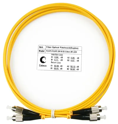 Патч-корд оптический Cabeus FOP(d)-9-FC-FC-2m, FC/FC, OS2, 2м
