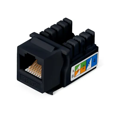 Модуль Keystone Cabeus KJ-RJ45-Cat.6-90-BK, RJ45, Cat.6, неэкранированный, черный