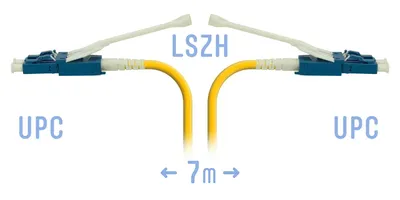 SNR-PC-LC/UPC-A-DPX-HD-7m  Патчкорд оптический LC/UPC SM Duplex (HD) 7  метров, волокно G.657.A1