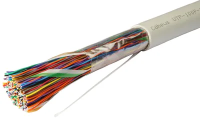 Cabeus UTP-100P-Cat.3-IN Многопарный кабель UTP (U/UTP), категория 3, 100 пар (24 AWG), одножильный (solid), PVC нг(А)-LS