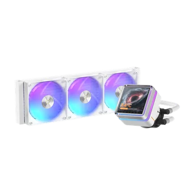 Система жидкостного охлаждения/ Water Cooling System Ocypus Sigma L36 EX WH ARGB (310W, 360mm, LED, White, ARGB/ Fans: 3x120mm, 36dBA, 88CFM, 2400RPM/ Pump height 99mm, 27dBA, 3100RPM, Rad thickness 27mm/ S: 1851, 1700, 1200, 115X, AM5, AM4)
