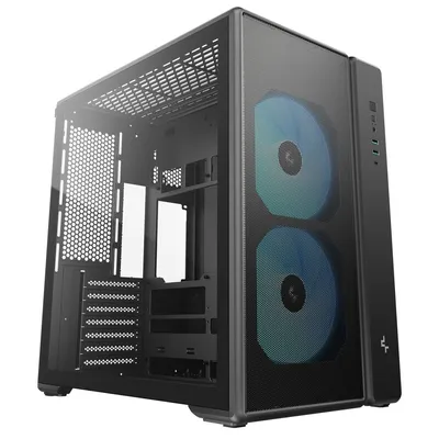 Корпус Deepcool CG590 MESH 2F черный без БП ATX 11x120mm 2xUSB3.0 audio bott PSU