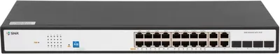 SNR SNR-S2300G-16TC-POE Управляемый Web-smart PoE коммутатор уровня 2, 16 портов 10/100/1000Base-T, 4 порта Combo 10/100/1000Base-T|100/1000Base-X SFP, бюджет PoE 270 Вт, встроенный БП ~220V AC