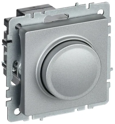 Светорегулятор IEK BR-D20-0600-K47, поворотно-нажимной, 600Вт, алюминий