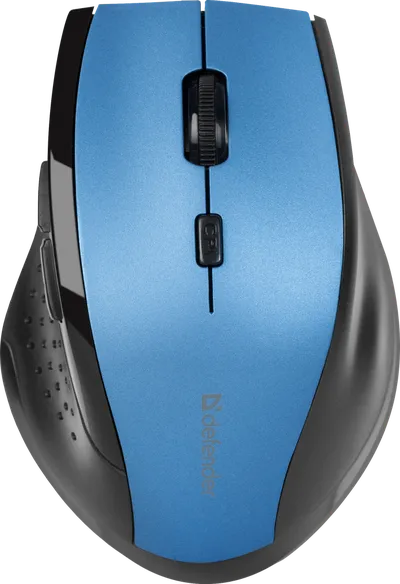 Мышь беспроводная 2.4G(USB-адаптер) оптическая 5+кн.колесо 800-1600dpi черно-синяя ACCURA MM-365 52366 DEFENDER