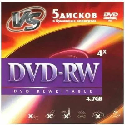 Повреждение упаковки VS DVD-RW 4,7 GB 4x конверт/5 (620786)