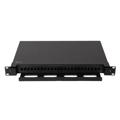 SNR-ODF-24RPD-BK  Кросс оптический 19" (ШКОС) на 24 порта SC/LC, выдвижной,  1U,  черный