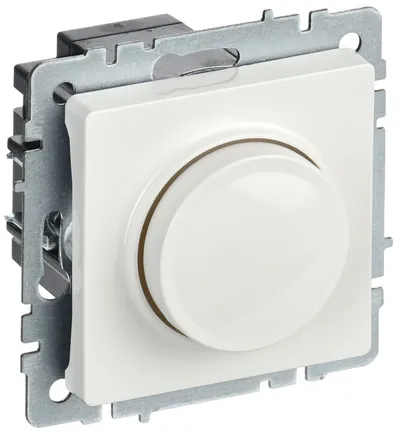 Светорегулятор IEK BR-D20-0600-K01, поворотно-нажимной, 600Вт, белый