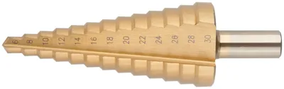 Сверло ступенчатое Fit 36383М, HSS, 13 ступеней, 6–30 мм