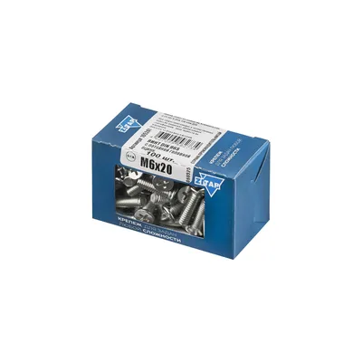 Винт Тех-КРЕП 105241 DIN965, М6×20, потайная головка, 100шт