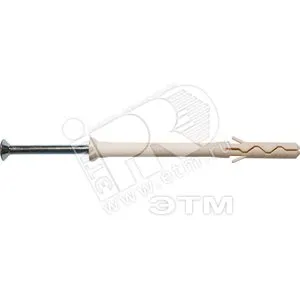 Дюбель-гвоздь FIT LYT UK KP 24634-0, 6×80 мм, потайная манжета, нейлон, 10 шт