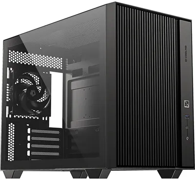 Корпус ID-Cooling FLOW 500 AIR Black, mATX, TG, 2 fans, Gen2 Type C