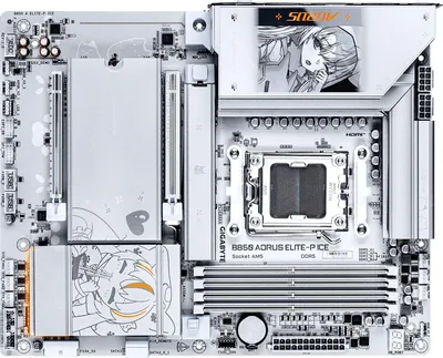Материнская плата Gigabyte B850 AORUS ELITE-P ICE, AM5, AMD B850, 4xDDR5, 2xSATA, 4xM.2, 1xPCIe 5.0 x16, 1xPCIe 4.0 x4, 1xHDMI, 1x5Gb LAN, 2xUSB 3.2 Gen 2 Type-C, 2xUSB 3.2 Gen 2 Type-A, 4xUSB 3.2 Gen 1, 4xUSB 2.0, 2x3.5 мм, 7.1, ATX