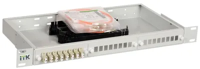 Кросс оптический ITK FOBX24-1U-8LCUD50, 1U, 8×LC Duplex, OM2