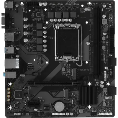 Материнская плата GIGABYTE B760M E, LGA1700, B760, 2*DDR5, 4*SATA, 2*M.2, 4*USB 3.2, 2*USB 2.0, 1*PCIx16, 1*PCIx1, HDMI+DP, mATX