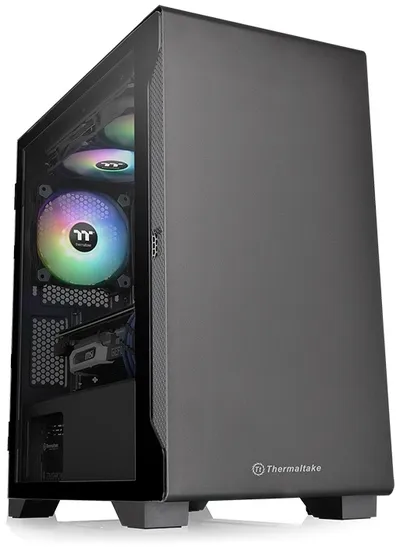 Корпус Thermaltake CA-1Q9-00S1WN-00, S100 TG, mATX, Mini Tower, черный