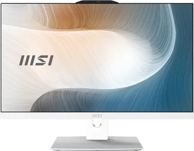 Моноблок MSI Modern AM242TP 1M-2415XRU 23.8" Full HD Touch Core 5 120U (1.4) 16Gb SSD512Gb Graphics без ОС GbitEth WiFi BT 120W клавиатура мышь Cam белый 1920x1080