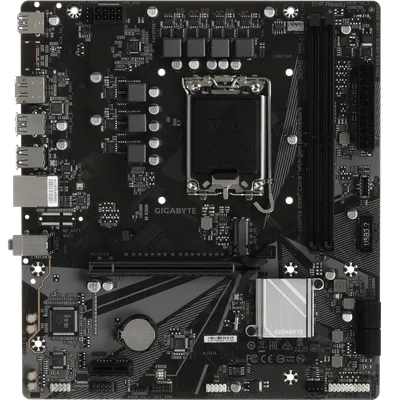Материнская плата Gigabyte B760M H V2, LGA1700, Intel®B760, 2xDDR5-4800, HDMI+DP, 1xPCI-Ex16, 1xPCI-Ex1, 4xSATA3(RAID 0/1/5/10), 1xM.2, 8Ch Audio, GLan, (4+2)xUSB2.0, (3+2)xUSB3.2, (0+1)xUSB3.2 Type-C™, mATX, RTL bp (B760M H V2 плохая упаковка)