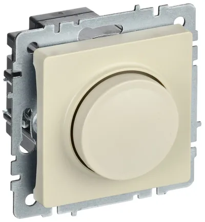 Светорегулятор IEK BR-D20-0600-K10, поворотно-нажимной, 600Вт, бежевый