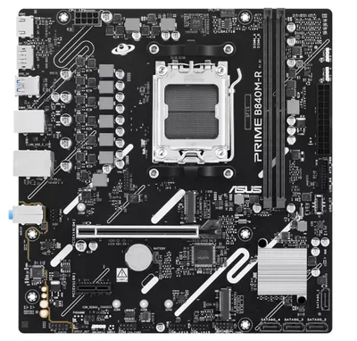 Материнская плата ASUS PRIME B840M-R, AM5, AMD B840, 2xDDR5, 4xSATA, 1xPCIe 4.0 x16, 1xPCIe 3.0 x1, 1xDisplayPort, 1xHDMI, 1x 1Gb LAN, 4xUSB 3.2 Gen1, 2xUSB 2.0, 3x3.5 мм, 7.1, microATX