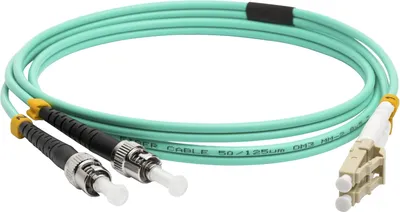 Патч-корд оптический Lanmaster LAN-2LC-2ST/OM3-1.0, LC-ST, OM3, LSZH, 1 м