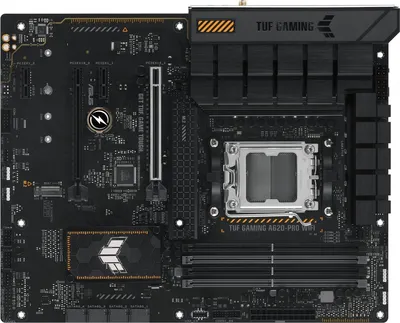 ASUS TUF GAMING A620-PRO WIFI (Socket AM5, ATX, 4xDDR5(192GB), DP/HDMI 2.0, 1xPCIe 4.0x16/1xPCIe 3.0x16/2xPCIe 3.0, 1xLAN (2.5GbE), Wi-Fi, BT, 4xSATA 6Gb/s, 2xM.2, 2xUSB 3.2, 3xUSB 2.0)