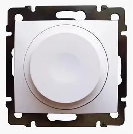Светорегулятор IEK 695155, поворотно-нажимной, LED 300 Вт, скрытой установки, белый