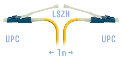 SNR-PC-LC/UPC-A-DPX-HD-1m  Патчкорд оптический LC/UPC SM Duplex (HD) 1 метр,  волокно  G.657.A1