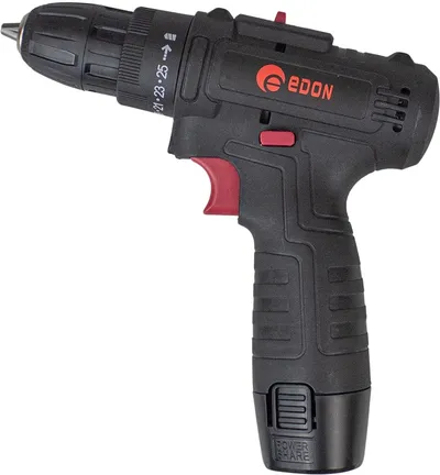 Дрель-шуруповерт Edon AD-1201, 12В, 1.5Ач, 30Нм, щеточный