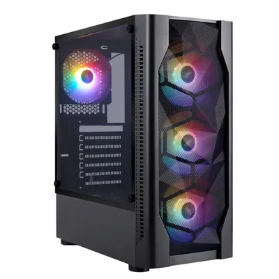 Корпус 1STPLAYER DK D4 BLACK, ATX, Midi-Tower, черный, без БП (D4-BK-4F1)