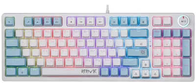 Клавиатура Defender 45421, механическая, USB, белая