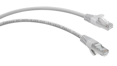 Патч-корд Cabeus PC-SSTP-RJ45-Cat.6a-1.5m-LSZH, S/FTP, Cat.6a, 1.5м