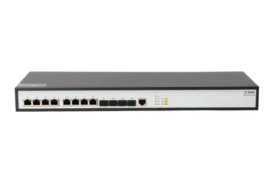SNR SNR-S5310X-8TX-DC Управляемый коммутатор уровня 2+, 8 портов 1/2.5/5/10GBASE-T, 4 порта 1/10G SFP+ встроенный БП ~220V AC, RPS 36-72V DC